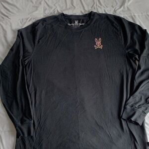 Black Long Sleeve Shirt with Bunny Logo